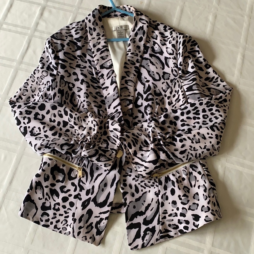 Cache animal print blazer